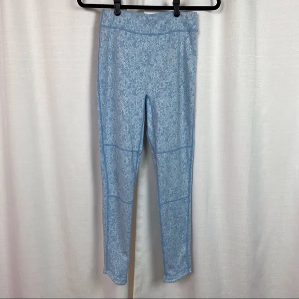 Gymshark Malibu Blue Fleur Texture Leggings Sz.M - Image 2