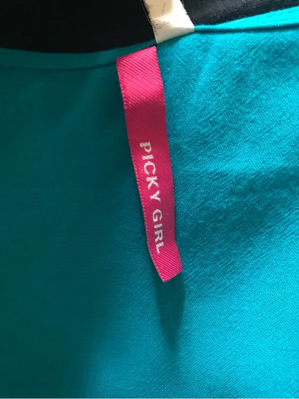 Picky Girl Teal Ruffled Short Dress w/Elastic Waist & Side Pockets Sz M - Image 6