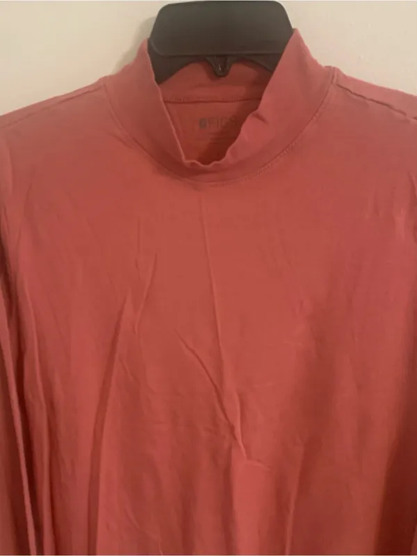 Figs Mock Neck Long Sleeve Top Mauve Ladies Size Large Under Scrub - Image 5
