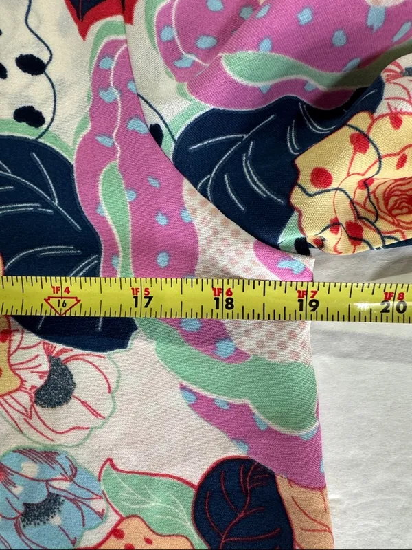 entro Floral Print Blouse S polka dots ruffle colorful boho casual office modest - Image 10