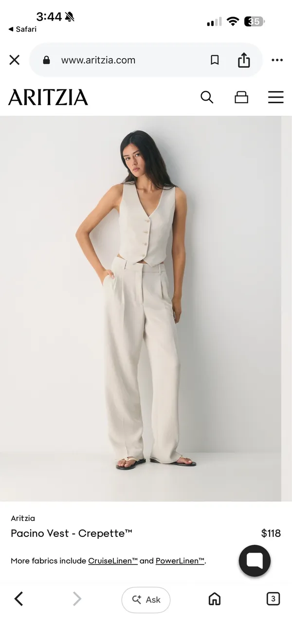 Aritzia Wilfred Vest Blazer - Image 2