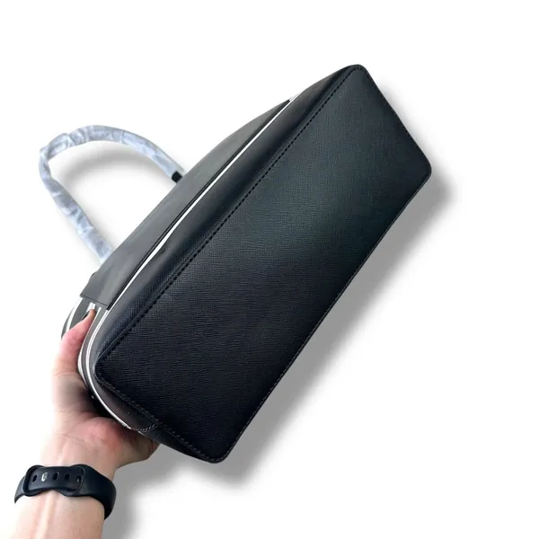 NEW Kate Spade New York Black Crisp Stripe Saffiano Daily Shoulder Tote Bag - Image 8