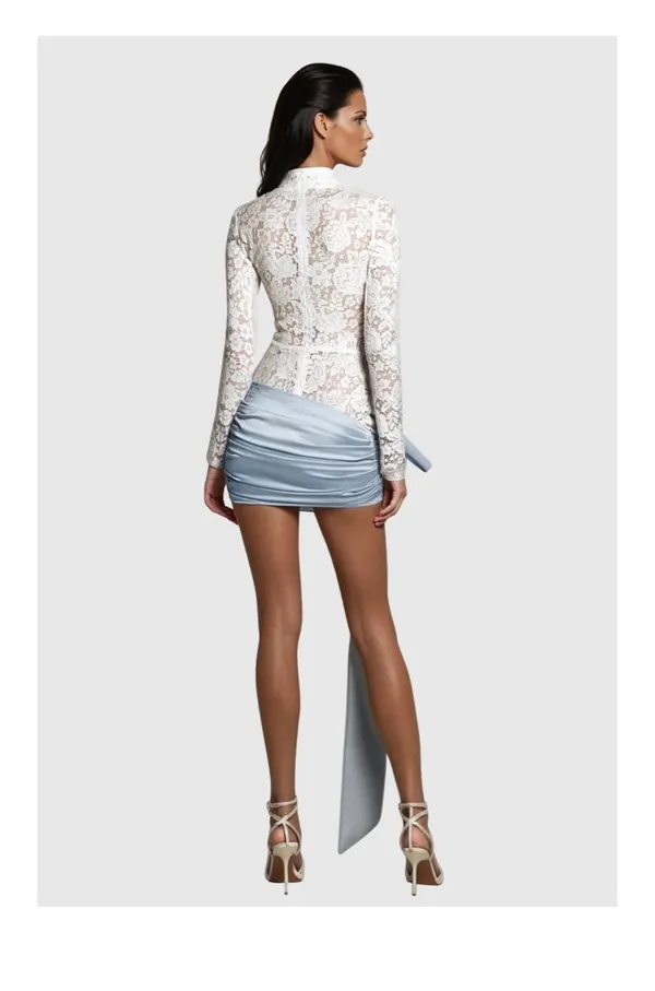 Revice Denim Bridal White Dress - Image 3