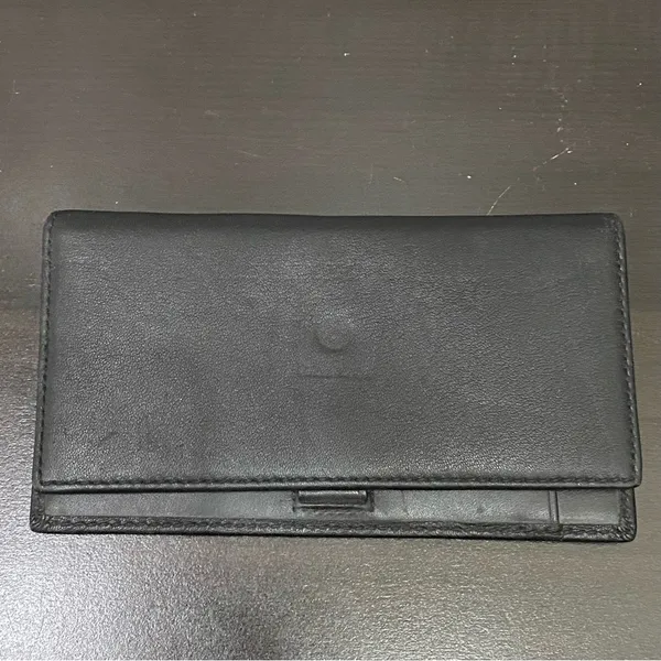 COACH Black Leather Bifold Checkbook Insert Wallet - Image 6