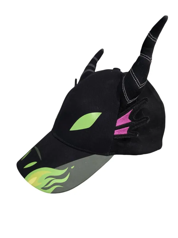 Disney Maleficent Horned basecall Hat With Green Flames & Adjustable back Strap - Image 5