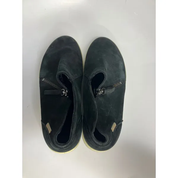 ECCO‎ Soft 7 High Top Sneakers Womens 41 Black Good Suede Side Zip Slip On - Image 5