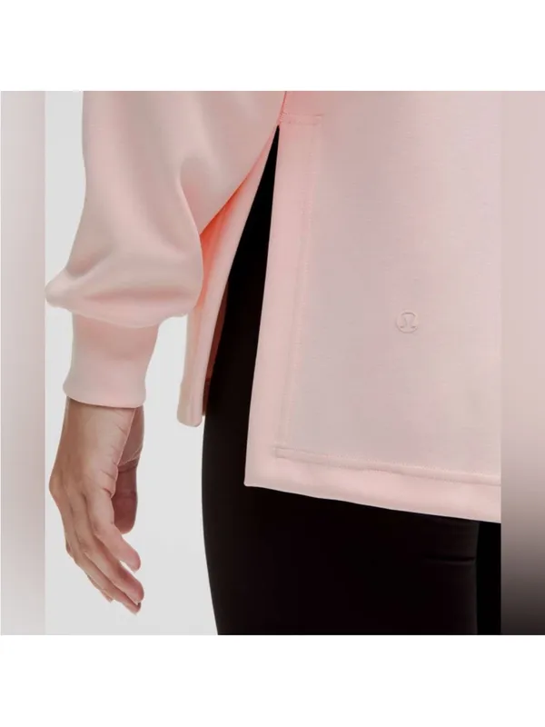 Lululemon Softstreme Funnel-Neck Pullover Women S Strawberry Mist Pink NWT - Image 4