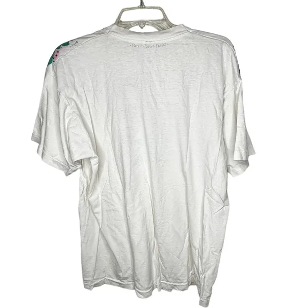 Vintage Hand Painted Parrot Renee Womack‎ T-Shirt - Image 4