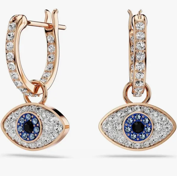 Swarovski symbolica evil eye hoop earrings - Image 2