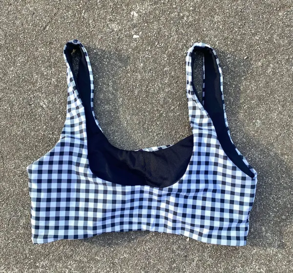 Checkered Bikini Top Size L - Image 2