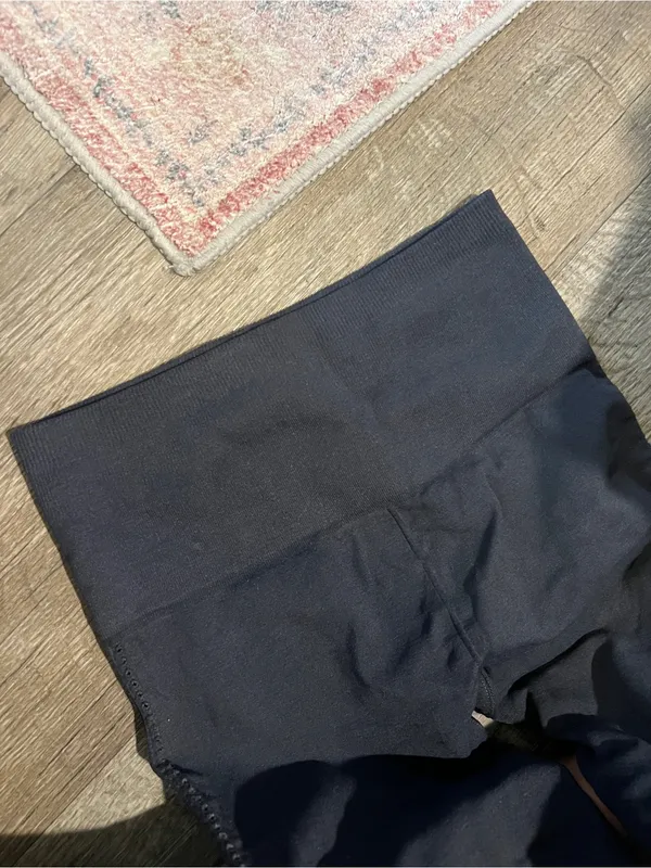 Free people movement Black Leggings with Neutral Tie-Dye Lower Panels - Image 9