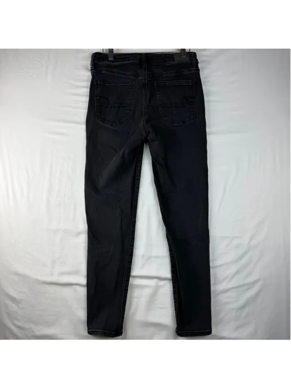American Eagle Black High-Rise Next Level Stretch Jeggings 10 Short Denim Jeans - Image 2