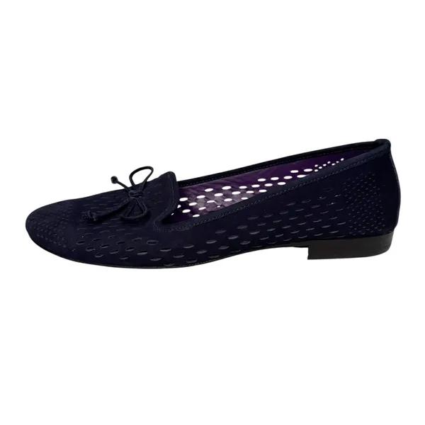 Vaneli Lakona Blue Suede Perforation Flats Size 9 - Image 8