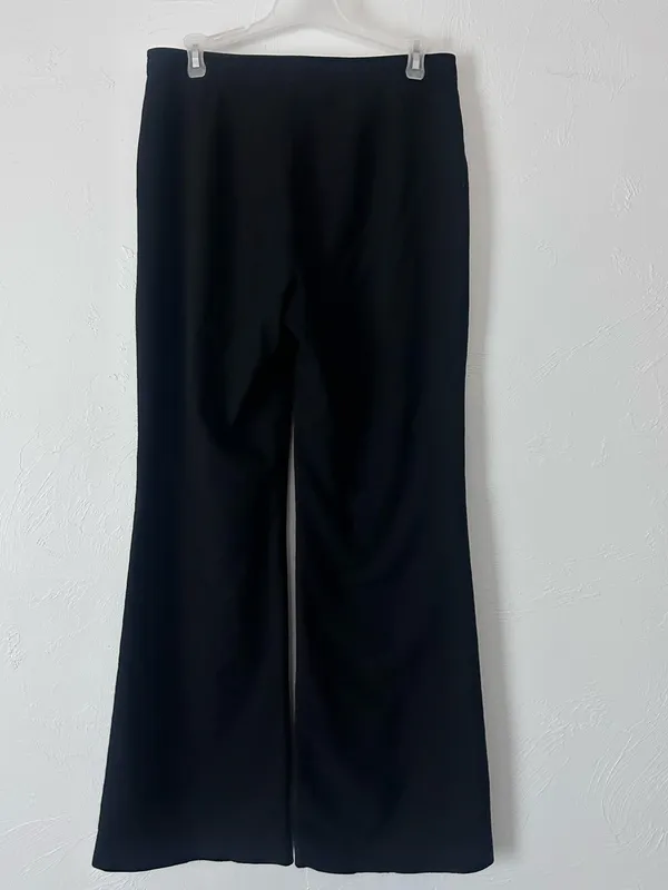 Black Wide-Leg Drawstring Trouser Pants - Image 3