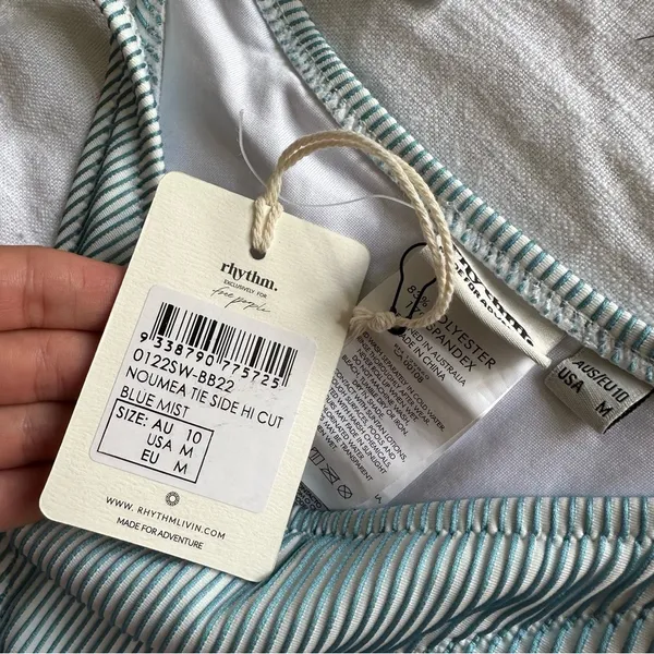 NWT Rhythm Striped Noumea Ribbed Bikini Bottom - Image 4