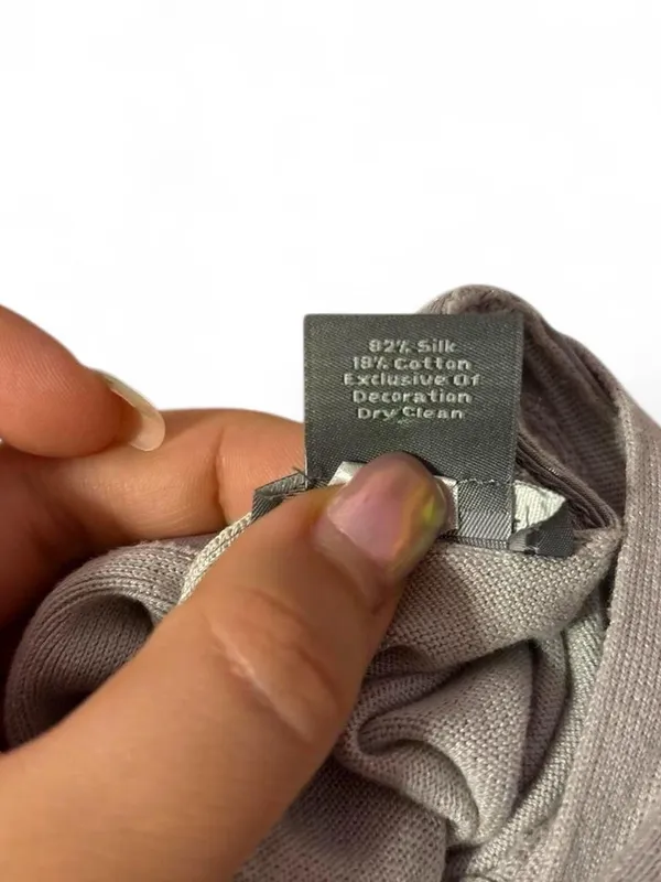 Ann Taylor Light Gray Knit Cardigan - Image 2