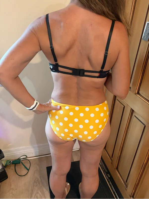 Younique Yellow and White Polka Dot Bikini Bottoms s new - Image 7