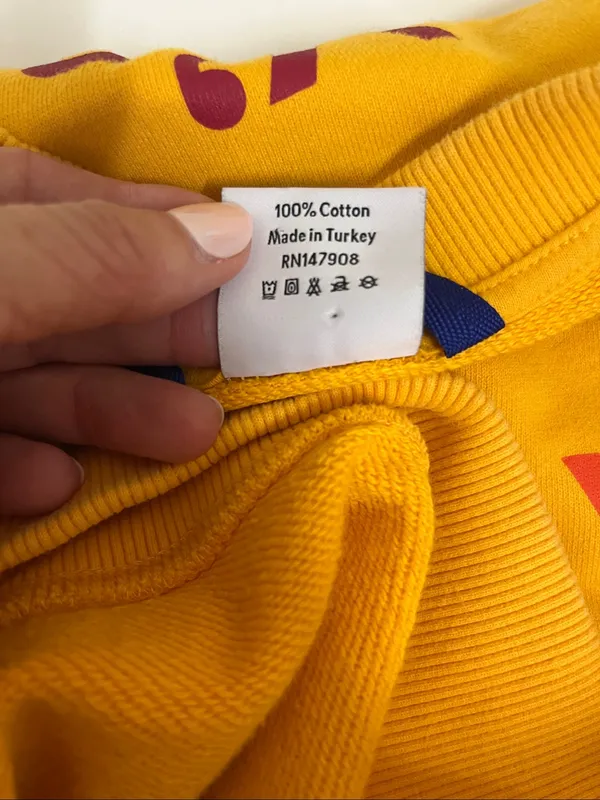 Outdoor Voices Yellow Crewneck with Red "Y'all" Graphic size XL - Image 5