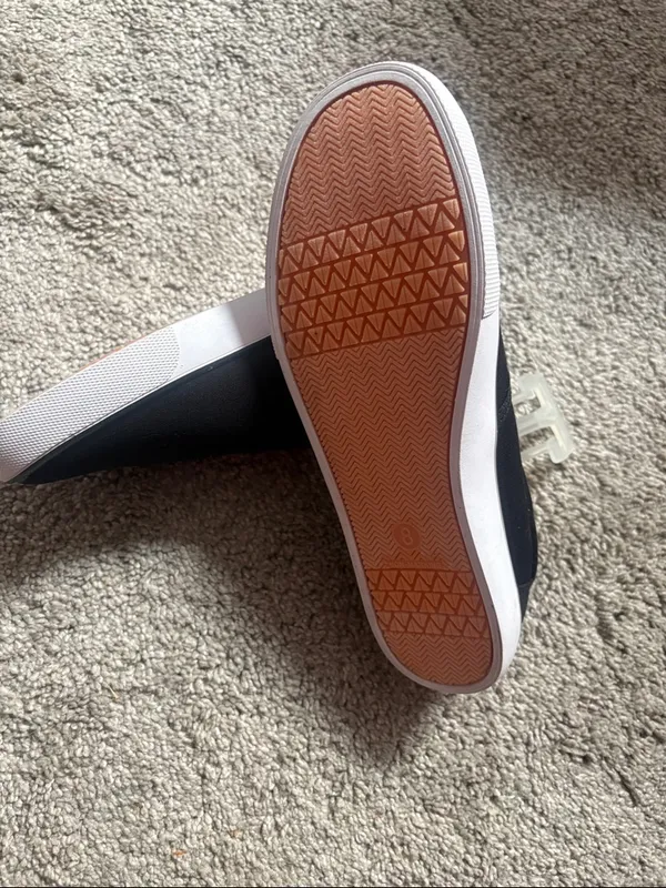 a new day Black Slip-On Canvas Sneakers with White Sole 9w - Image 6