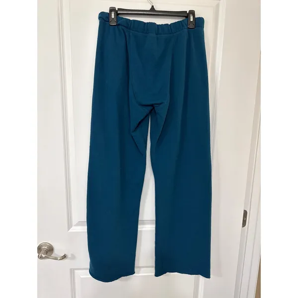 Victoria's Secret PINK Y2K Sweatpants Small Blue Logo Dog Raw Hem - Image 3