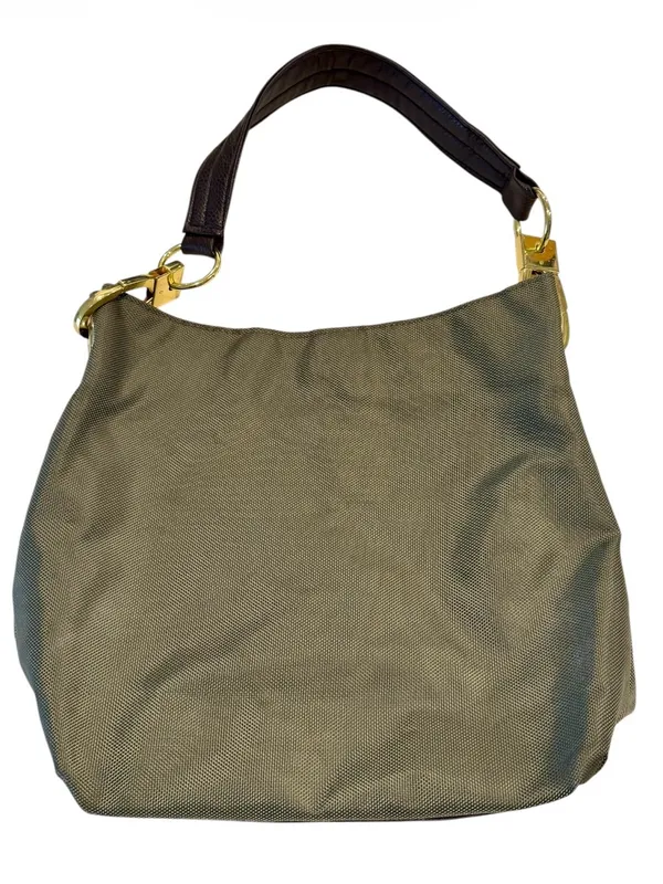 Braciano Olive and Dark Brown Shoulder Bag with Gold Hardware - Image 8