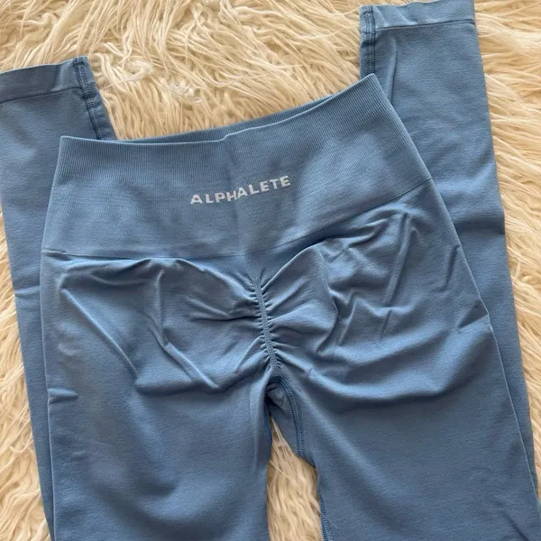 Alphalete Amplify Leggings Washed Denim Size Small - Image 3