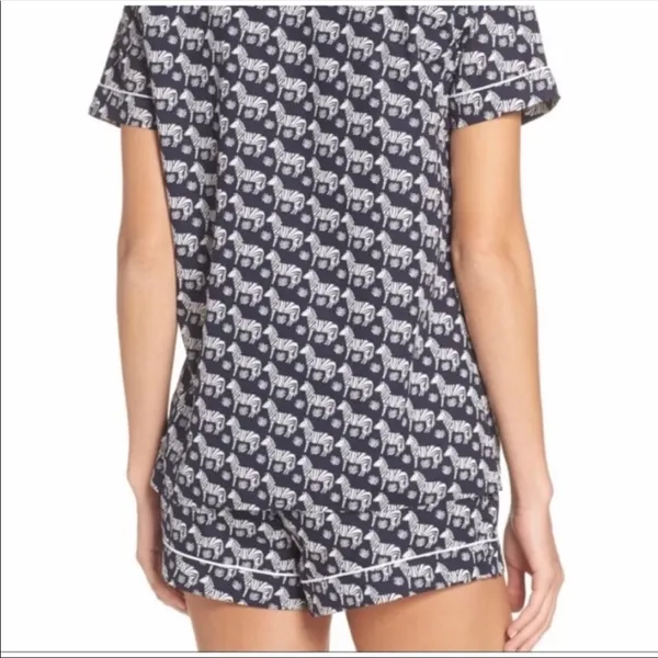 J. Crew Zebra 2 Piece Shorts Cotton Pajamas - Image 2