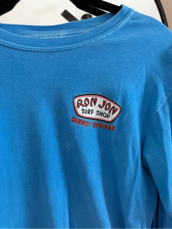Ron Jon Surf Shop Bright Blue Long Sleeve Tee Disney Springs - Image 2