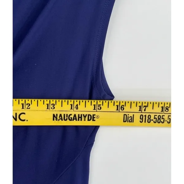 Patagonia Kamala Twist Front V-Neck Dress Small Navy Blue Cap Sleeve‎ Athleisure - Image 5