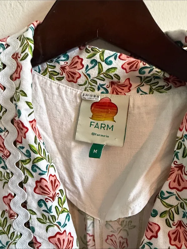 FARM Rio Belted Floral Insects Romper- size Medium - Image 6
