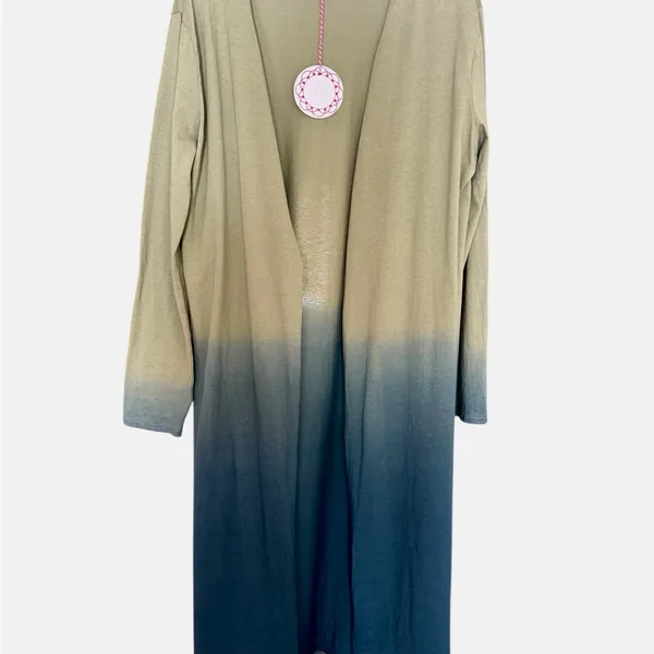 Umgee Ombre Green and Blue Long Cardigan/Duster NWT - Image 4