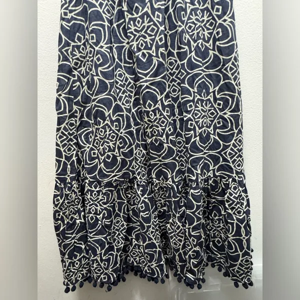 Zara Marrakesh Printed Poplin Maxi Halter Dress Large - Image 4