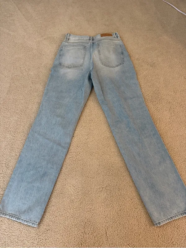 PacSun Light Blue High-Rise Distressed Dad Jeans - Image 2