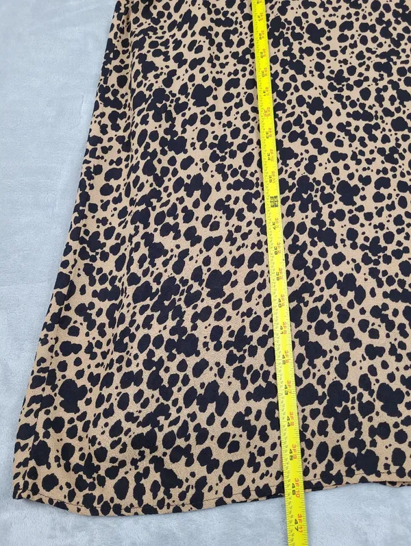 Reformation Dusk Dress Midi Animal Print Size 0 Open Back - Image 6