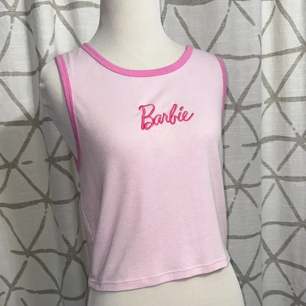 Barbie Light Pink Tank Top Size XL - Image 7