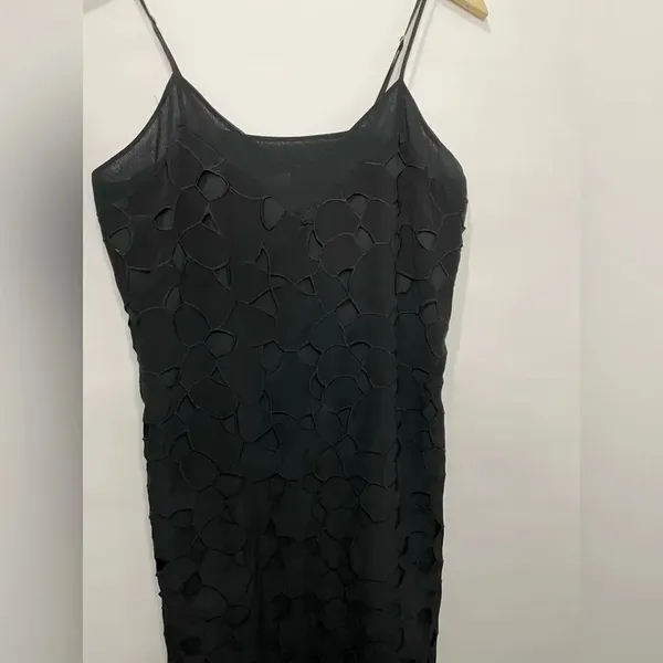 Equipment black v-neck slip dress Small - Image 3