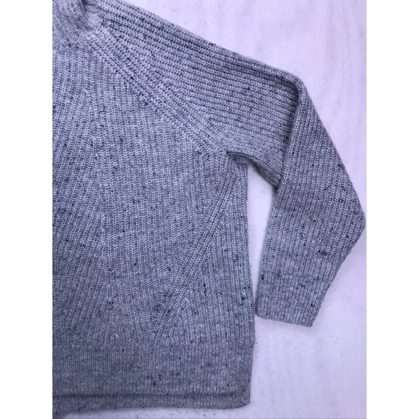 Madewell Turtleneck Sweater Womens‎ XL Gray Speckled Rib Knit Pullover - Image 5