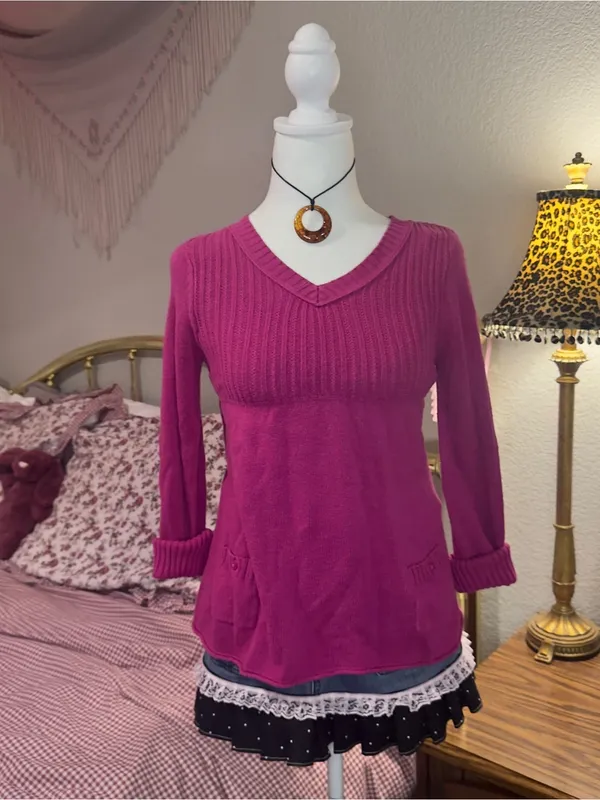 Y2K Babydoll Sweater Top - Image 2