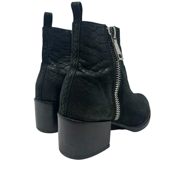 Jeffrey Campbell Ibiza Boone Chelsea Boots‎ Croc Embossed Suede Black US 8 - Image 5