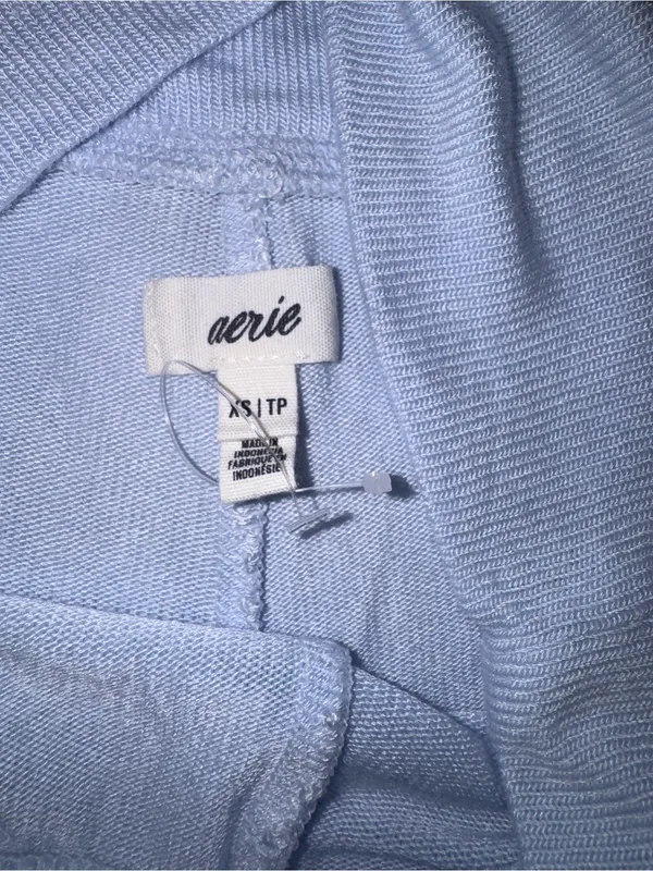 aerie Light Blue Wide Leg Pants - Image 4