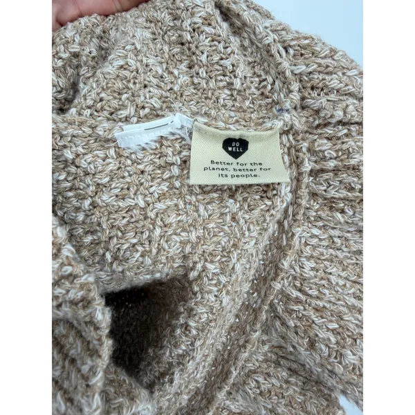 Madewell Nicollet Ruffle Sweater Tank Top Knit Large Tan Sleeveless Boho Cottage - Image 11
