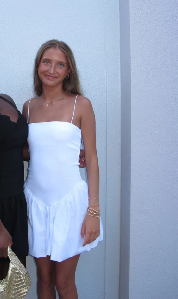ZARA White Mini Dress - Image 3