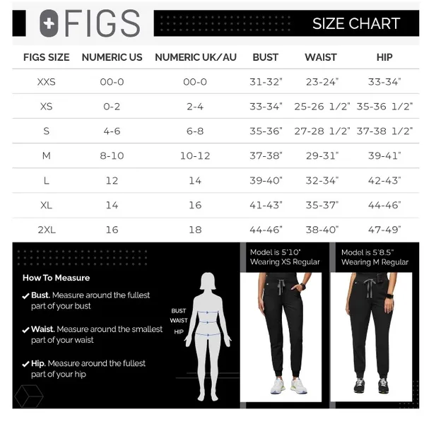 FIGS Jogger Style Technical Collection Scrub Pants in Black - Image 5