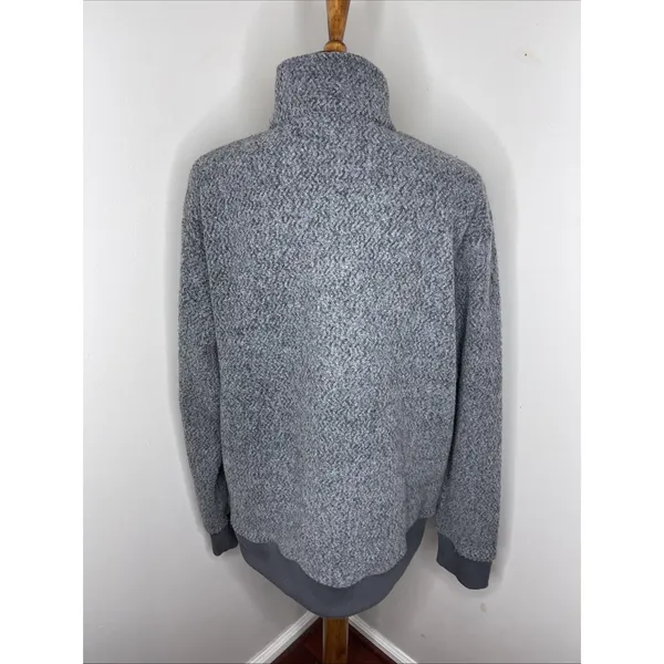 Patagonia Woolyester Fleece Pullover Women's Large Gray 1/4 Zip - Image 4