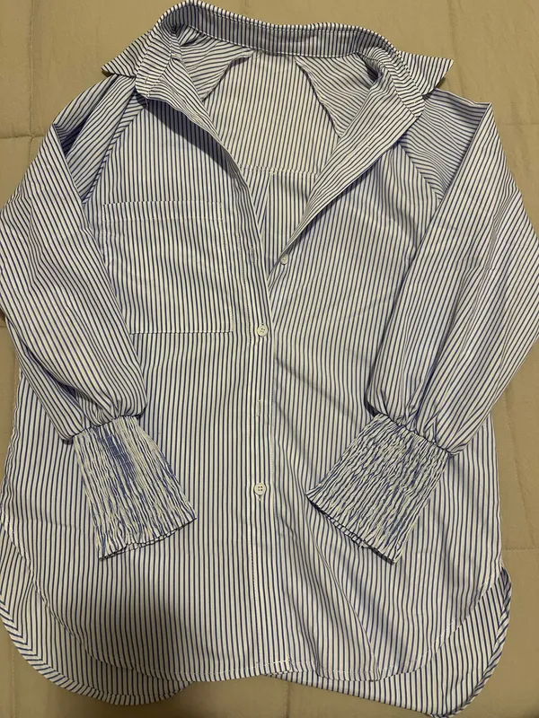 Amazon Blue and White Button Down Top - Image 2