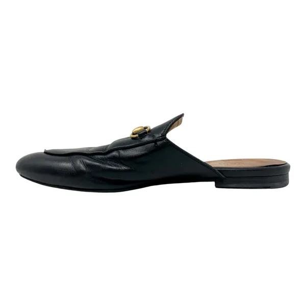 Gucci Princetown Black Leather Horsebit Mule Loafers EU 37 - Image 6