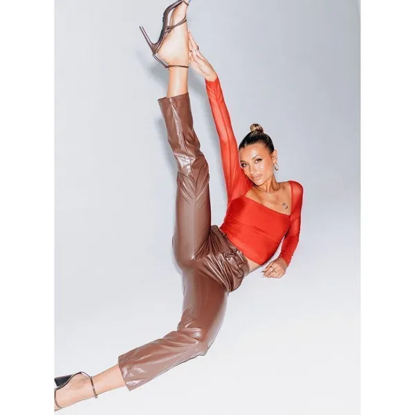 ✨Princess Polly LOVE LIES SZ 4 PANTS BROWN✨ - Image 8