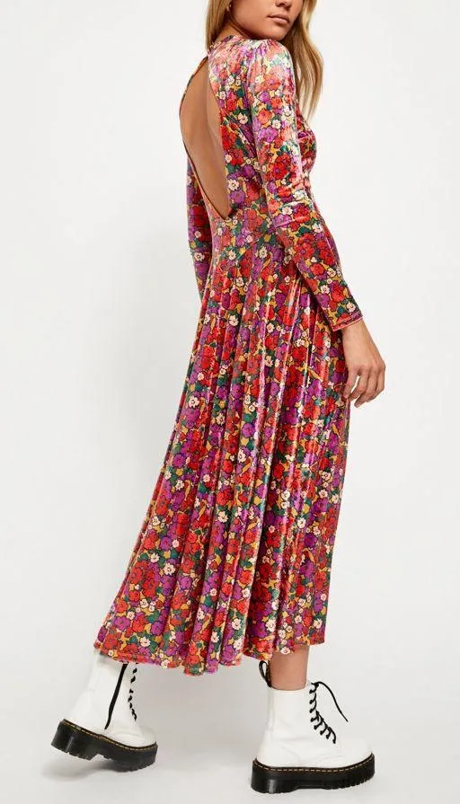 SOLD Heartland Crush Velvet MIDI Dress XS - Image 2