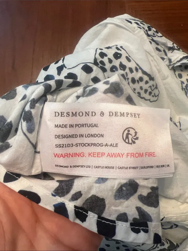 Desmond And Dempsey Black Jaguar Cotton Pajama Set - Image 11