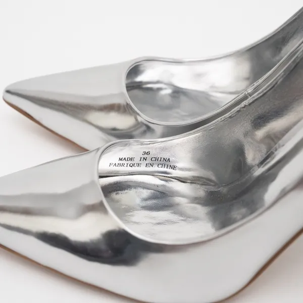 JEFFREY CAMPBELL‎ Trixy Pointed Toe Pump In Silver Metallic - Image 7